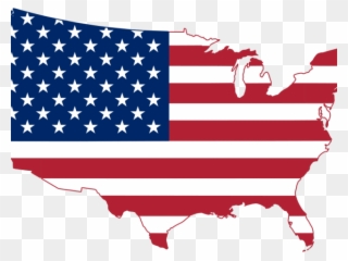 History Clipart Usa History - Map Of Usa Flag - Png Download
