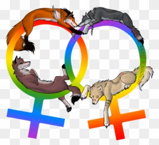 Anime Lesbian Wolves - Wolf Clipart