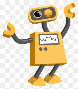 Winking Bot - Transparent Background Of A Robot Clipart - Png Download