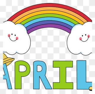 April Clipart Free Month Clip Art Month Of April Rainbow - Months Of The Year April - Png Download
