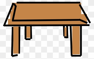 Table Clipart Cartoon - Desk Clipart - Png Download