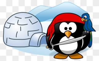Antarctica Penguin Document Cartoon - Penguin With Igloo Clipart