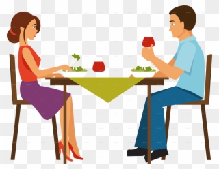 Png Clipart Family Dinner Collection Group Dinner Clip - Husband And Wife Having Dinner Transparent Png