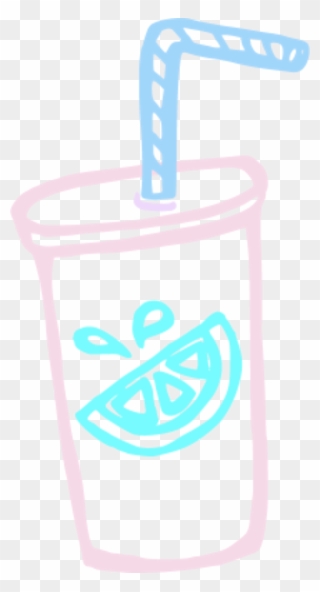 Lemonade Juice Cup Straw Drink Juice - Blue Lemonade Juice Clip Art - Png Download