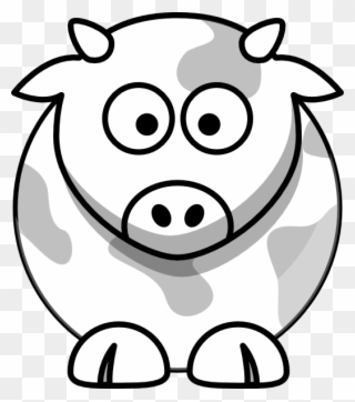 Cow Outline Clip Art At Clipart Library - Cow Clip Art Transparent - Png Download