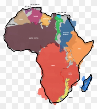 Clip Transparent African Power Explained An - Real Size Of Africa World Map - Png Download