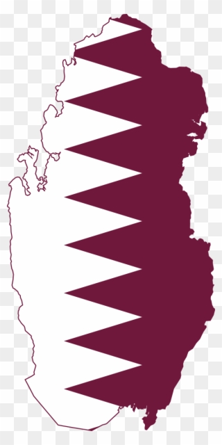 Antarctica Clipart - Qatar Flag Map - Png Download