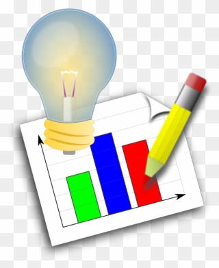 A Light Bulb Over A Bar Chart - Project Clipart Png Transparent Png