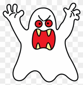 Clip Art Freeuse Scary Gost Tutorial For - Easy Drawings Of Ghosts - Png Download