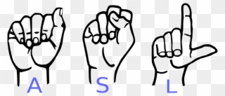 Royalty Free American Language Wikipedia - American Sign Language Clipart