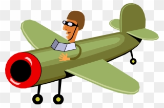 Airforce Pilot In Flight Clipart Transparent Stock - Airplane Clipart - Png Download