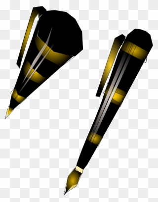 Two Antique Pens Vector File - Vector Graphics Clipart