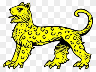 Leopard Passant - Cartoon Leopard Clipart