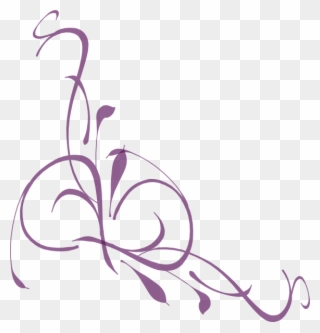 Swirl Clipart Lavender - Purple Flowers Clipart Border - Png Download