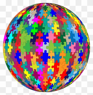 Jigsaw Puzzles 3d Puzzle Puzzle Globe Three Dimensional - Multi Colored Puzzle Piece Clipart