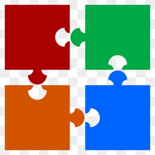 Four Puzzle Pieces Clipart Jigsaw Puzzles Clip Art - Puzzle Pieces Png Transparent Png