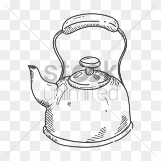Tea Kettle Sketch Clipart Kettle Teapot - Drawing Picture Of Kettle - Png Download