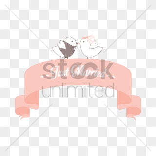 Just Married Banner Vector Graphic - Vector Graphics Clipart