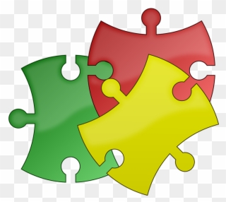 Jigsaw Puzzle 2 Clip Art Download - 3 Piezas De Rompecabezas - Png Download