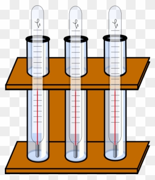Test Tubes Clipart Beaker Laboratory Clip Art - Test Tube With Thermometer - Png Download