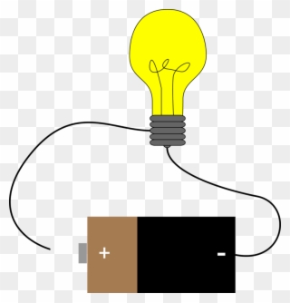Bulb Clipart Electric Current - Electric Circuit Light Bulb - Png Download