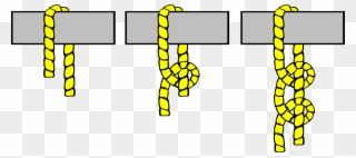 Round Turn And Two Half-hitches Half Hitch Knot Rope - 2 Half Hitches Clipart