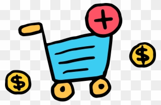 Shopping Blue Transprent Png - Compras Dibujo Png Clipart