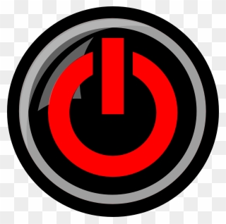 Red Power Button Clip Art At Clker - Red Power Button Logo - Png Download