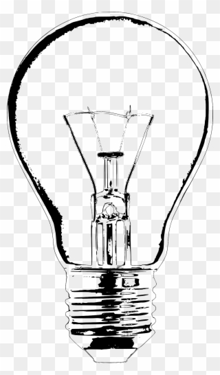 Incandescent Light Bulb Lamp Clip Art - Light Bulb Art Drawing - Png Download