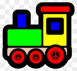 Toy Train Icon Christmas Xmas Electronics Peace Symbol - Toy Train Clip Art - Png Download