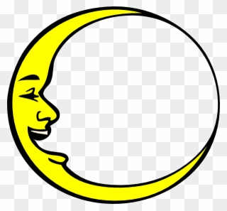 Crescent Moon Smiling Clipart