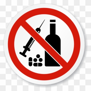 Alcohol Clipart No Smoking - No Alcohol Or Drugs - Png Download