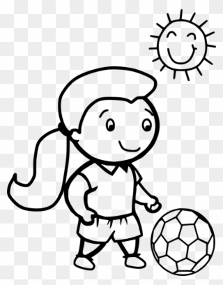 All Photo Png Clipart - Girl Playing Soccer For Coloring Transparent Png