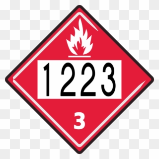 Department Of Transportation Un Number Placard Flammable - Placard 1203 Clipart