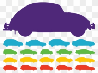 Sports Car Silhouette Clip Art - Color Silhouette Clip Art - Png Download