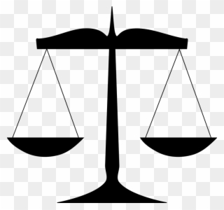 Lawyer Black And - Scales Of Justice Clip Art - Png Download