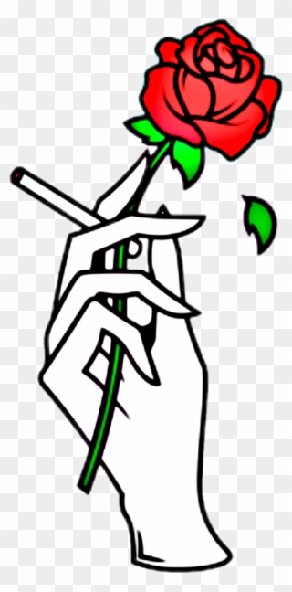 Report Abuse - Hand Holding A Rose Clipart