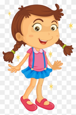Girl Clipart Rugby - Cartoon Kids Girls - Png Download