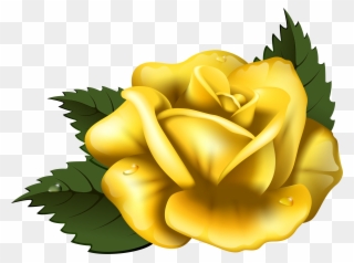 Free Yellow Rose Clip Art - Png Download