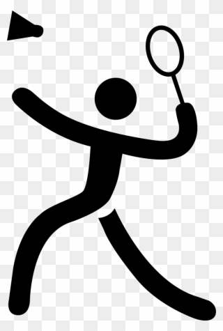 Badminton Cartoon Black And White Clipart Badminton - Sport Play Png Icon Transparent Png
