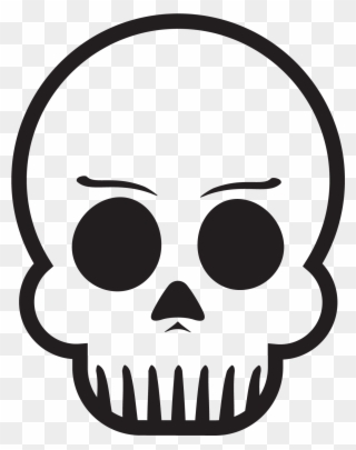 Skull With Eyebrows Clipart