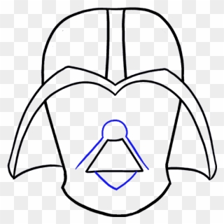 How To Draw Dart Vader - Darth Vader Mask Drawn Clipart