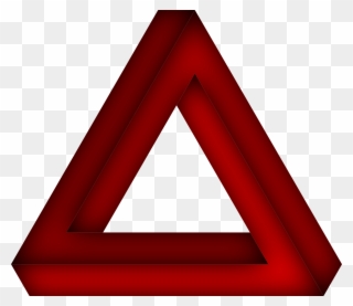 Penrose Triangle Png Image - Impossible Triangle Red Clipart