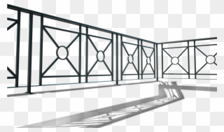 Clip Art Library Library Roof Railings Titan Forge - Iron Railing Design For Roof - Png Download
