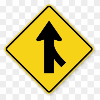Mutcd Merge Signs Left Merge Signs Right Merge Signs - Merge Sign Clipart