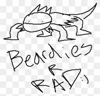 Mmmmmm Bearded Dragons Are Cool - Drawing Clipart