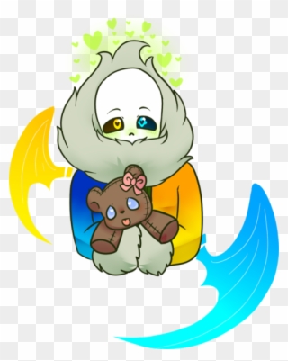 Have This Art Of Sparky Handing You A Teddy Bear - Art Clipart