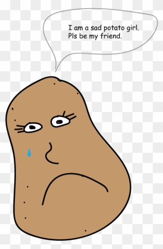 Drawn Potato Sad - Loser Potato Clipart