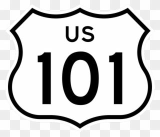 Clip Art Highway Cleanup Clipart - U.s. Route 101 In California - Png Download