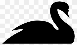 The Boardwalk Salon - Black Cartoon Swan Clipart
